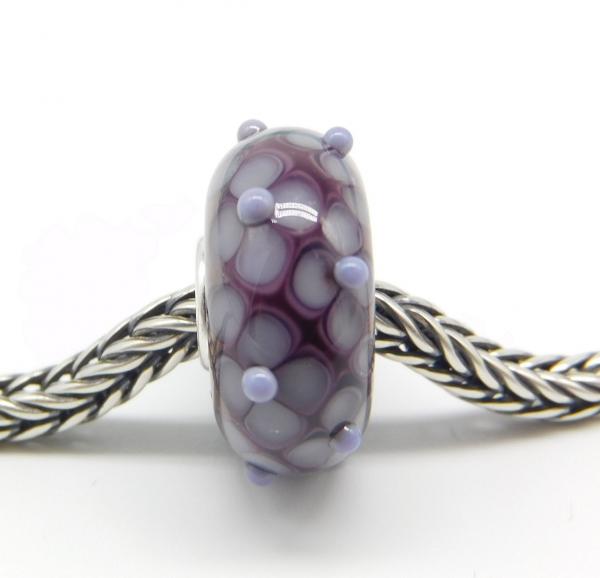 Dark Lilac Flowerfield - Elfbeads Glas - Originalfoto